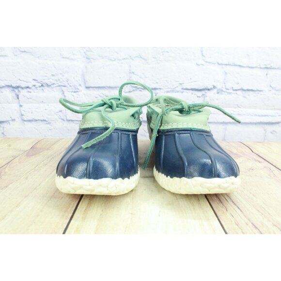LL Bean Women's Blue Rubber Unlined Moccasin Low Ankle Duck Boots Size 6 M - Picture 4 of 10